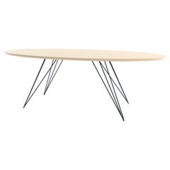 Williams Hairpin Coffee Table Oval Maple Navy