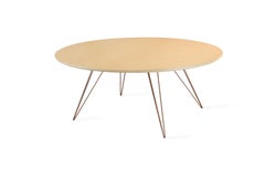 Williams Hairpin Coffee Table Oval Maple Rose Copper