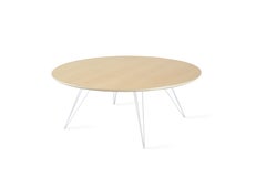 Williams Hairpin Coffee Table Oval Maple White
