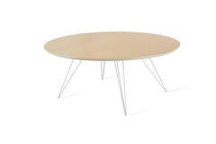 Williams Hairpin Coffee Table Oval Maple White