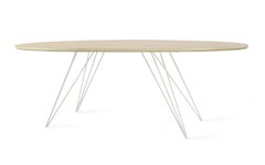 Williams Hairpin Coffee Table Oval Maple White