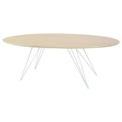Mesa baja con horquilla Williams Oval Arce Blanco