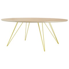 Williams Hairpin Coffee Table Oval Maple Yellow