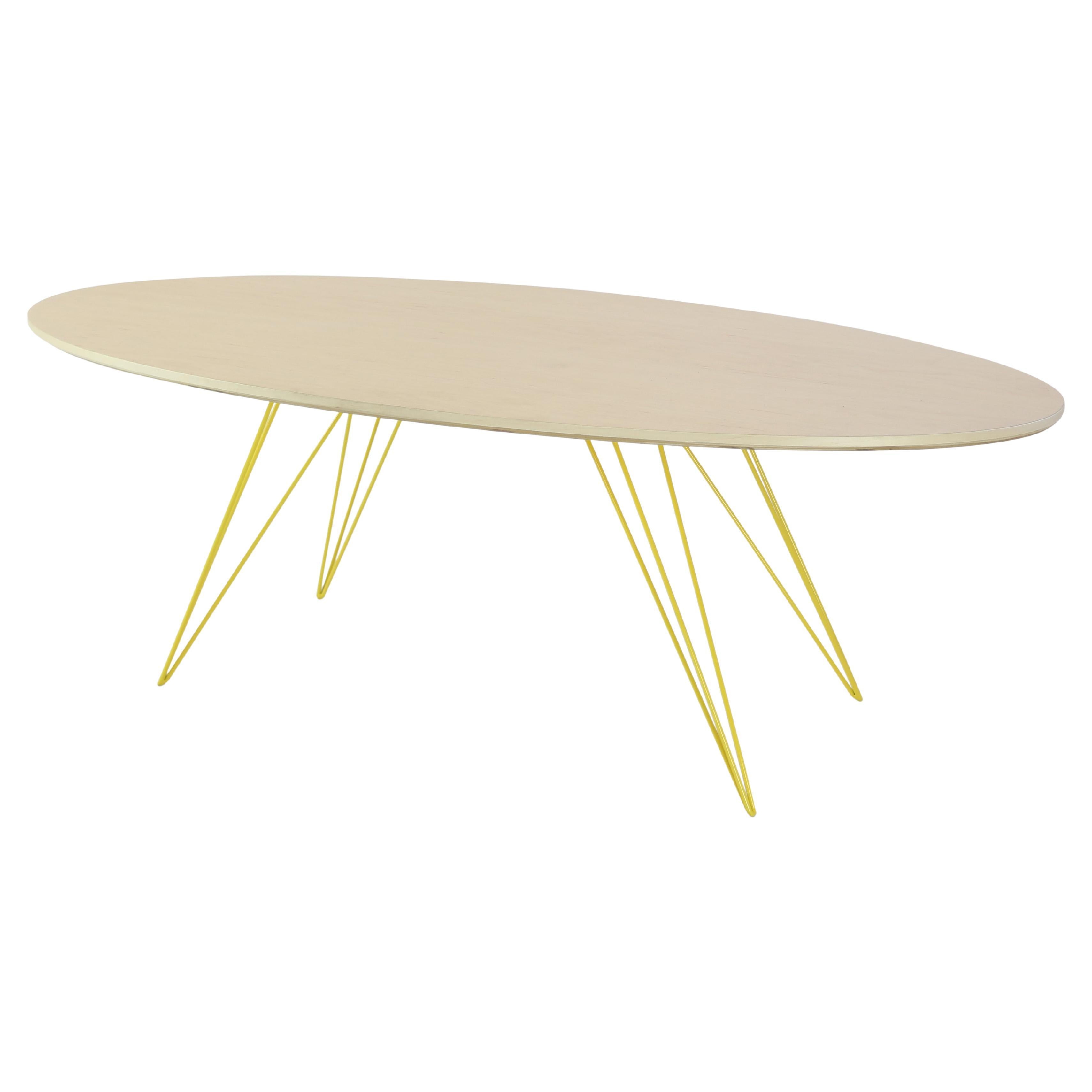 Williams Hairpin Coffee Table Oval Maple Yellow
