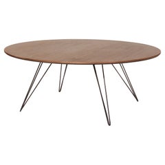 Williams Hairpin Coffee Table Oval Walnut Black