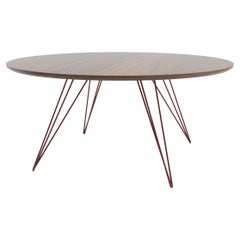 Williams Hairpin Coffee Table Oval Walnut Blood Red