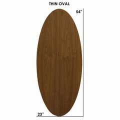 Williams Hairpin Coffee Table Oval Walnut Bloody Red