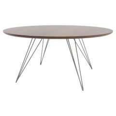 Williams Hairpin Coffee Table Oval Walnut Grey