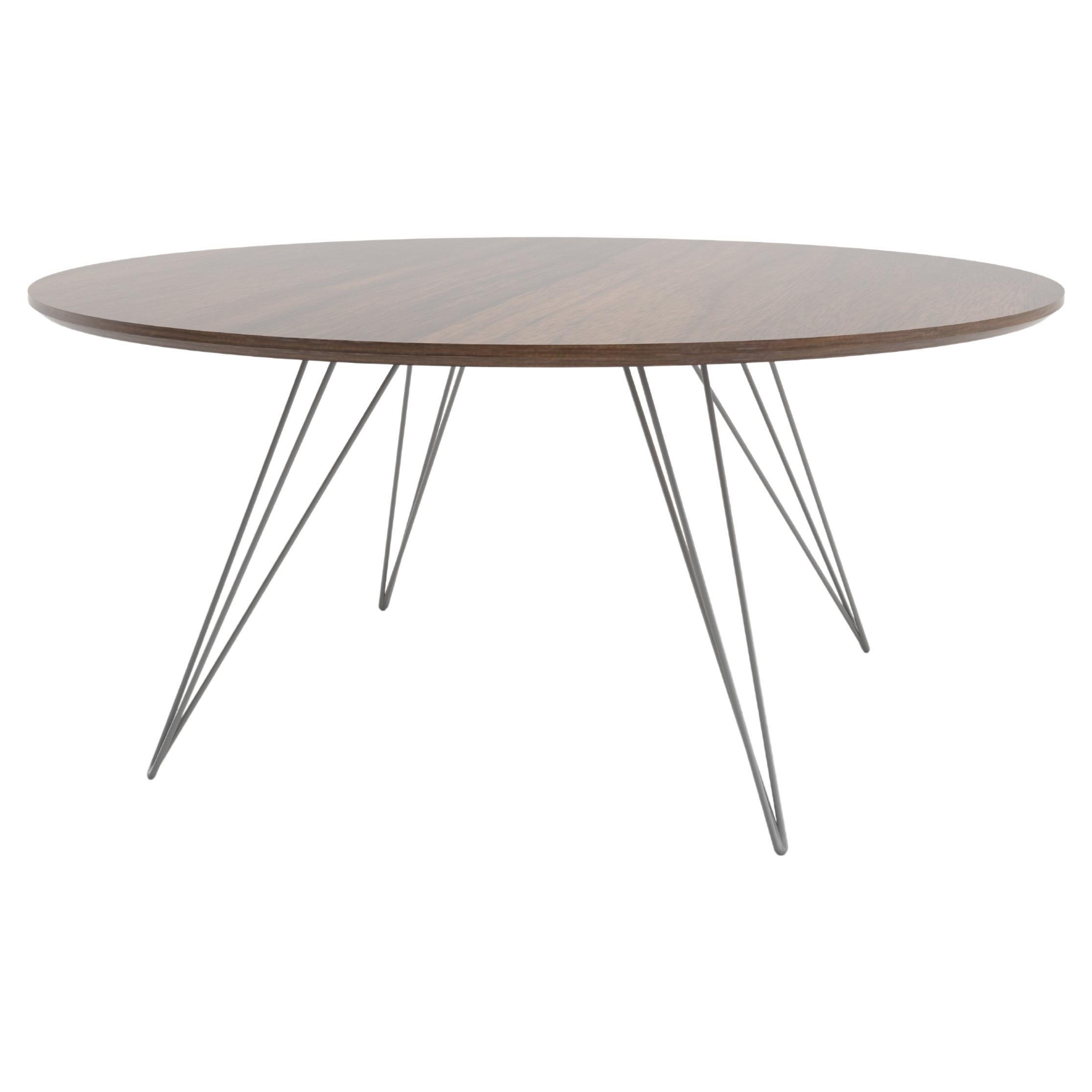 Williams Hairpin Coffee Table Oval Walnut Grey For Sale