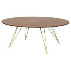 Williams Hairpin Coffee Table Oval Walnut Green