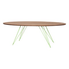 Williams Hairpin Coffee Table Oval Walnut Green
