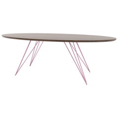 Mesa de centro Williams Hairpin Oval Nogal Rosa