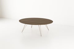 Williams Hairpin Coffee Table Oval Walnut Rose Copper