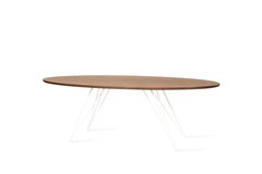 Williams Hairpin Coffee Table Oval Walnut White