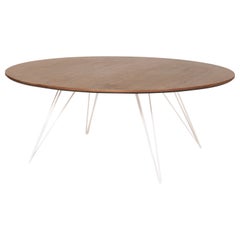 Williams Hairpin Coffee Table Oval Walnut White