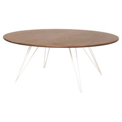 Williams Hairpin Coffee Table Oval Walnut White