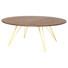 Williams Hairpin Coffee Table Oval Walnut Yellow