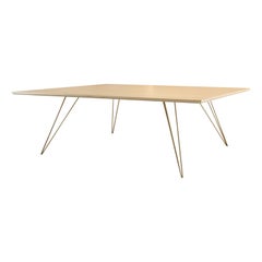 Williams Hairpin Coffee Table Rectangular Maple Brassy Gold