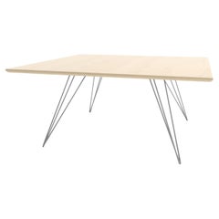William Williams Tavolino Hairpin Rettangolare Acero Grigio
