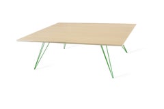 Table basse rectangulaire en épingle à cheveux Williams, vert érable
