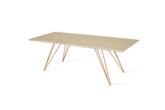 Williams Hairpin Coffee Table Rectangular Maple Orange