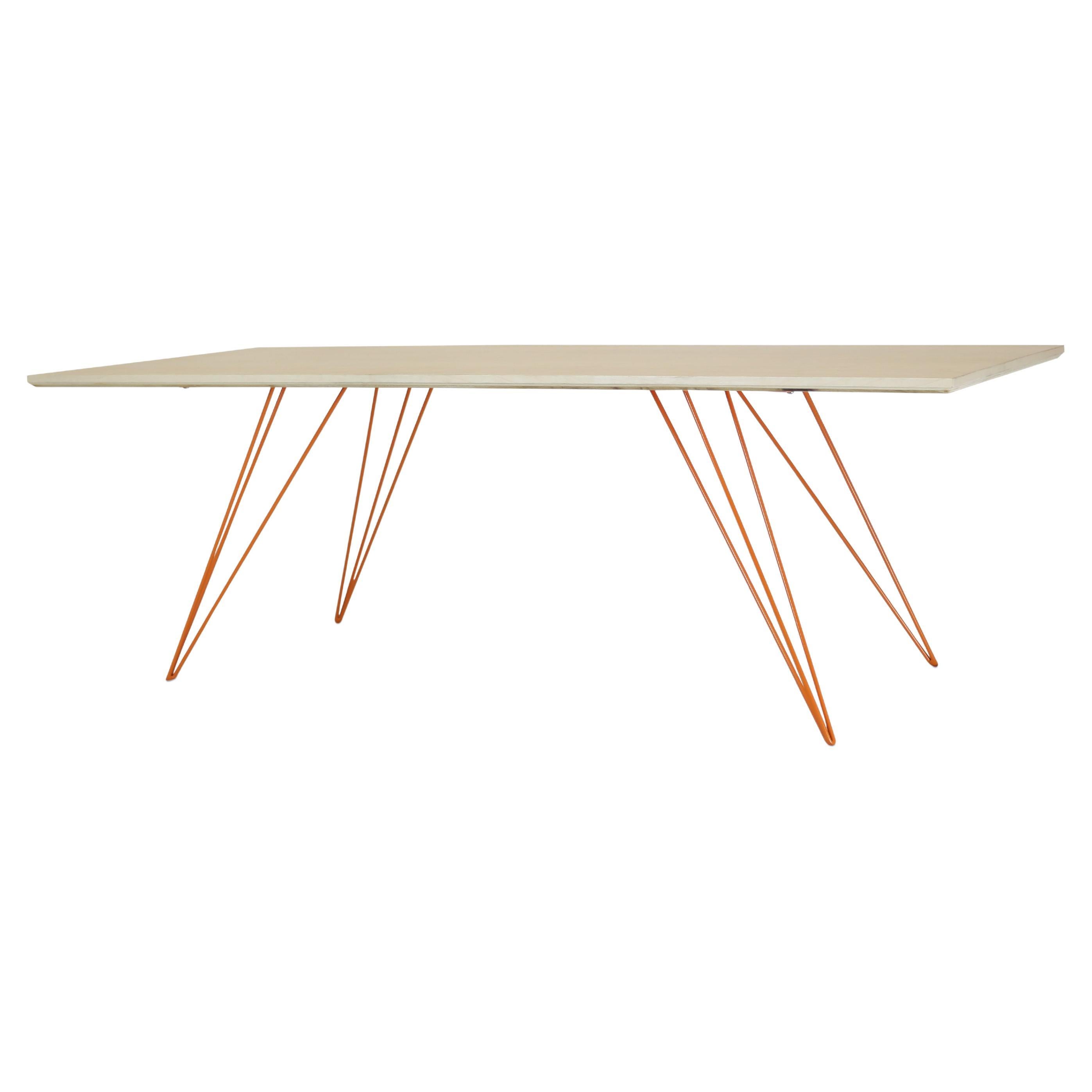 Williams Hairpin Coffee Table Rectangular Maple Orange For Sale