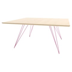 Williams Hairpin Coffee Table Rectangular Maple Pink