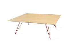 Williams Hairpin Coffee Table Rectangular Maple Red