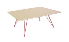 Table basse en épingle à cheveux Williams rectangulaire rouge érable