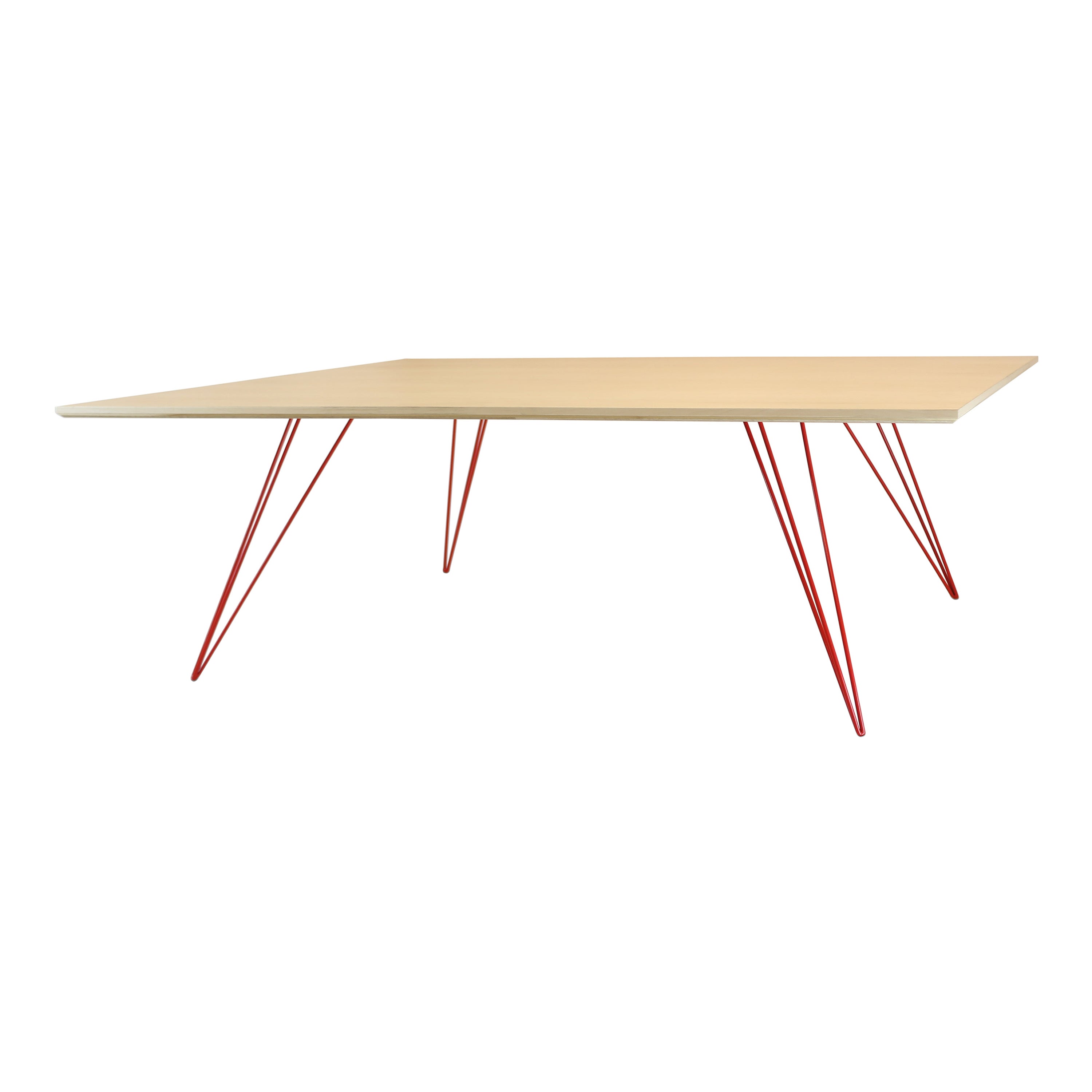 Mesa baja Williams Hairpin Rectangular Arce Rojo en venta