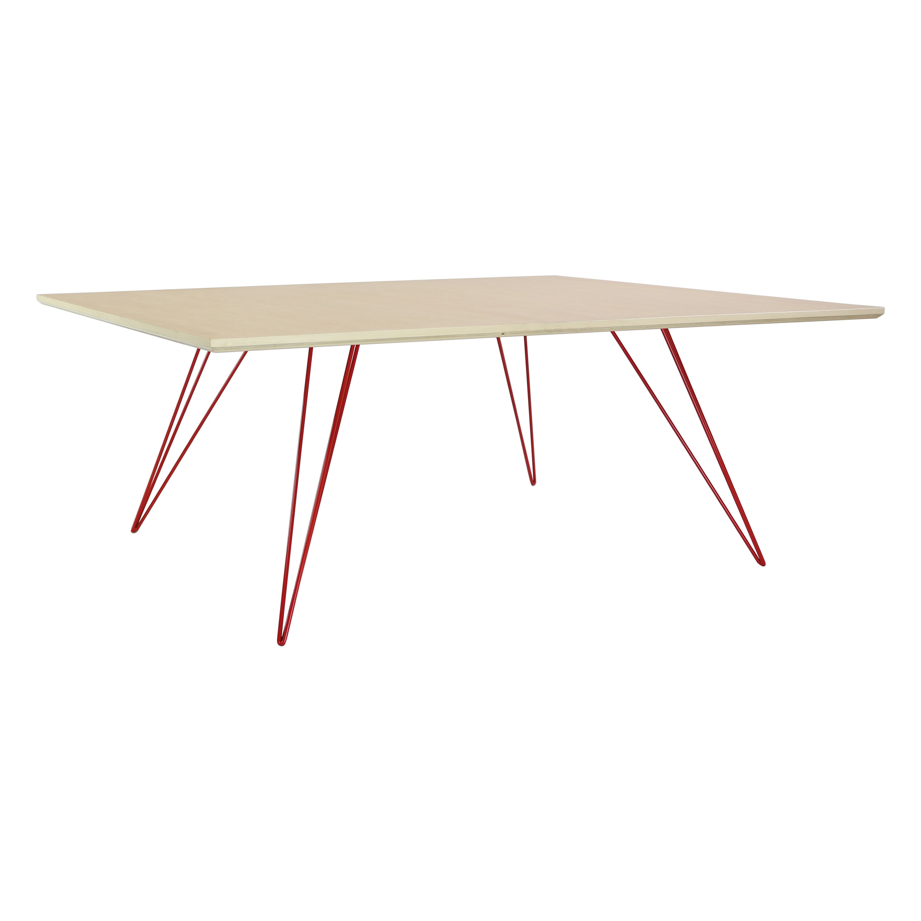 Mesa baja Williams Hairpin Rectangular Arce Rojo