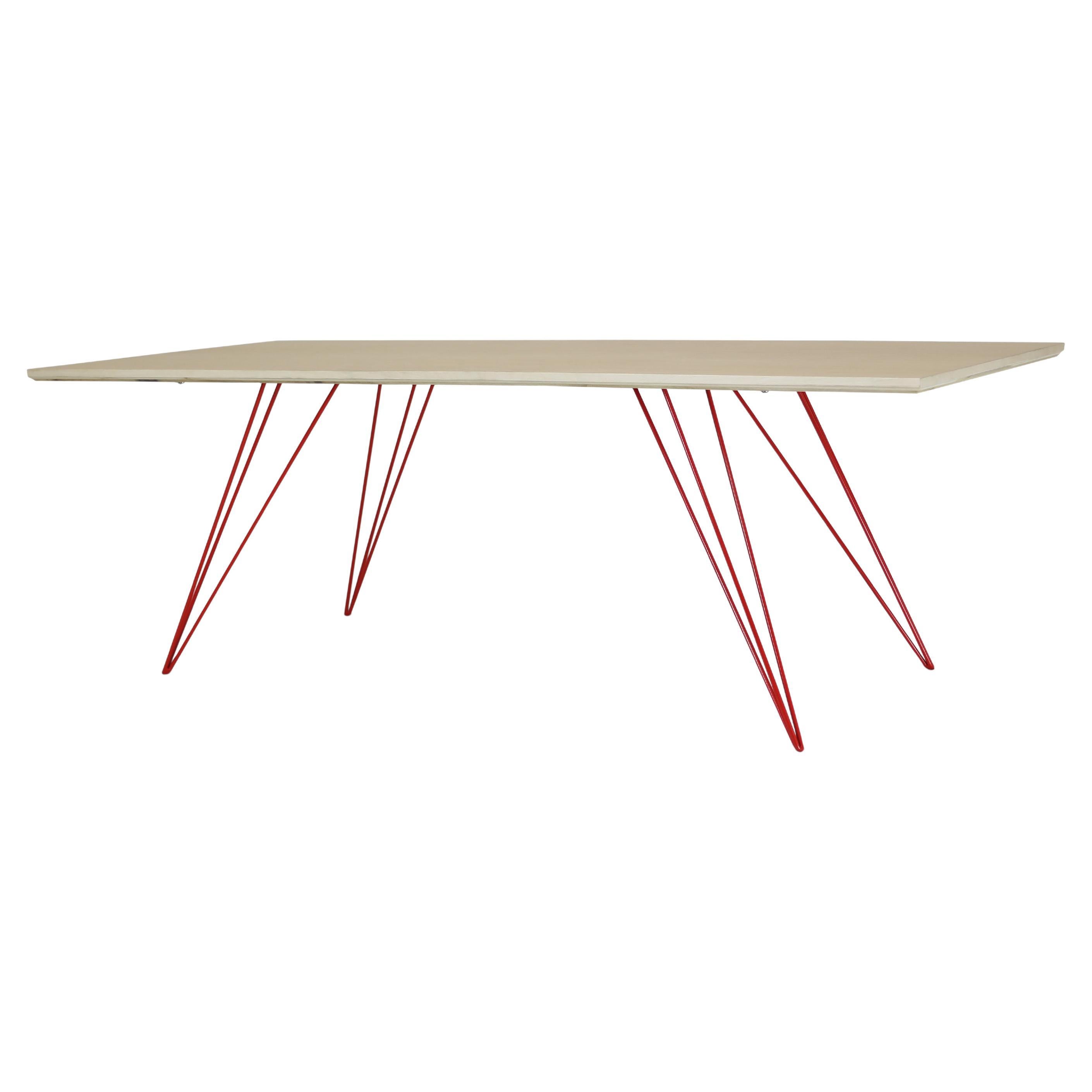 Williams Hairpin Coffee Table Rectangular Maple Red For Sale