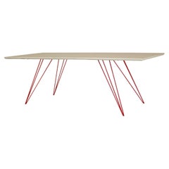 Williams Hairpin Coffee Table Rectangular Maple Red