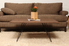 Williams Hairpin Coffee Table Rectangular Walnut Black