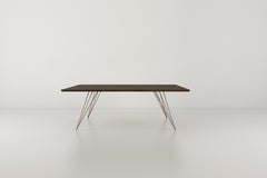 Table basse en épingle à cheveux William Rectangulaire Noyer Brassy Gold