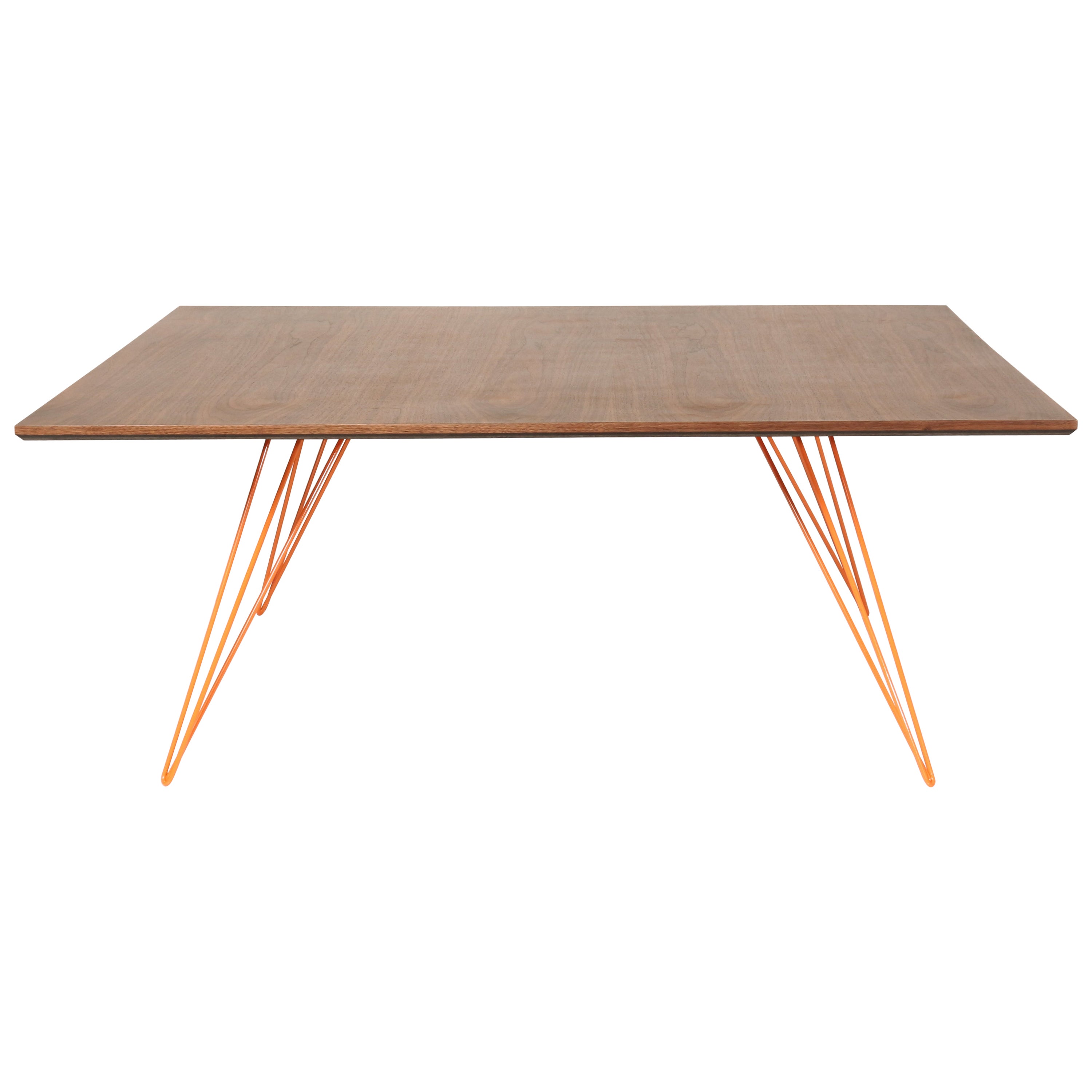 Mesa de centro Williams Hairpin Rectangular Nogal Naranja en venta
