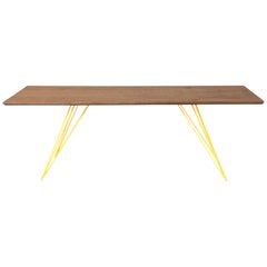 Williams Hairpin Coffee Table Rectangular Walnut Yellow