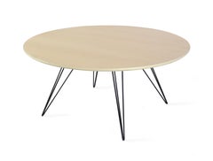 Williams Hairpin Coffee Table Round Maple Black