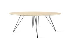 Williams Hairpin Coffee Table Round Maple Black