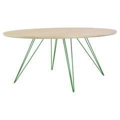 Williams Hairpin Coffee Table Round Maple Green