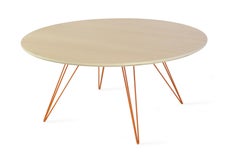 Mesa de centro Williams Hairpin Redonda Arce Naranja