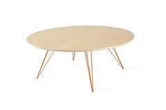 Williams Hairpin Coffee Table Round Maple Orange