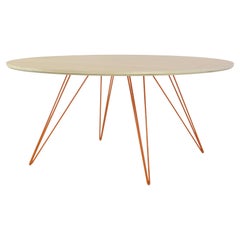 Williams Hairpin Coffee Table Round Maple Orange