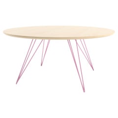 Williams Hairpin Coffee Table Round Maple Pink