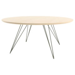 Williams Hairpin Coffee Table Round Maple Prairie Green