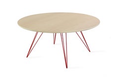 Williams Hairpin Coffee Table Round Maple Red