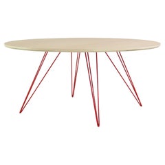 Williams Hairpin Coffee Table Round Maple Red