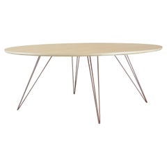 Williams Hairpin Coffee Table Round Maple Rose Copper
