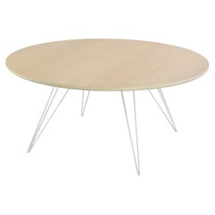 Williams Hairpin Coffee Table Round Maple White