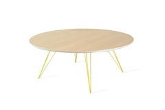Williams Hairpin Coffee Table Round Maple Yellow